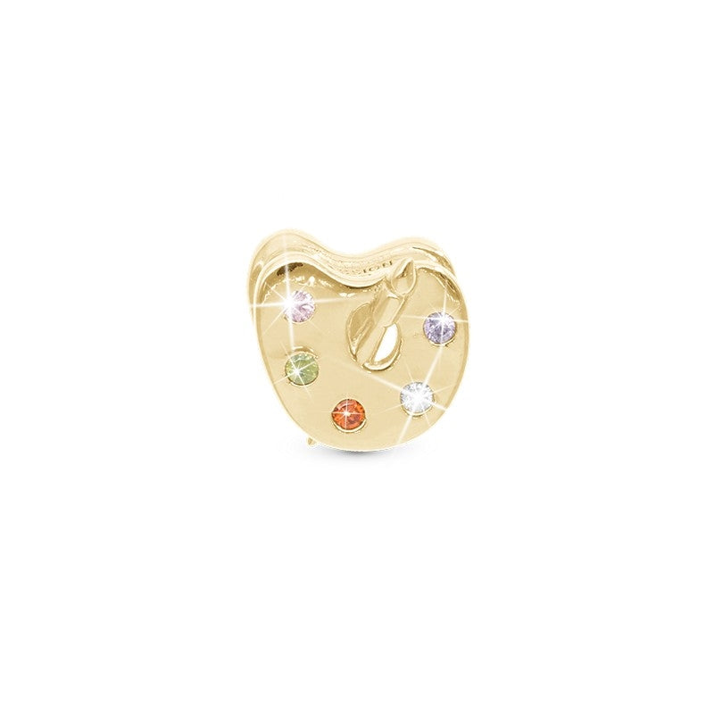 Passion of Art charm i 18 karat forgyldt sølv med farvede zirkonia fra Christina Jewelry & Watches